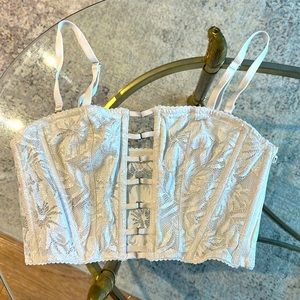 Victoria’s Secret White Sparkly Corset S